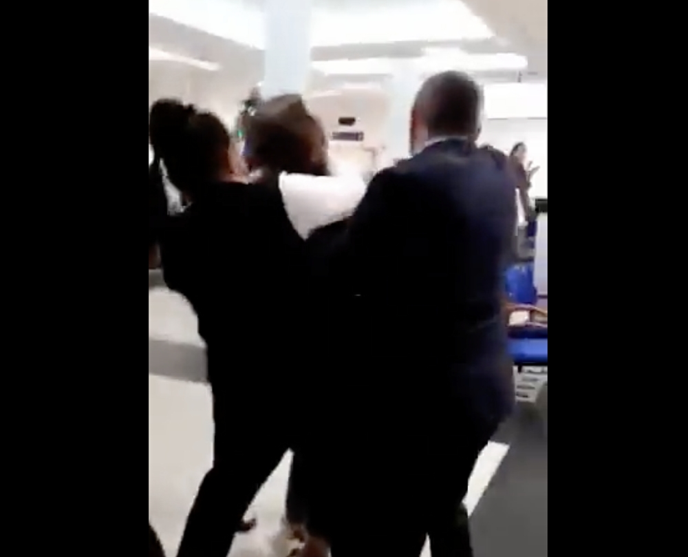VIDEO: Ukrainian woman tries to rob bank in Poland, ends up beaten by 90-year-old Polish woman armed with a cane