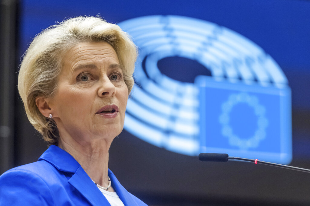 Over 100,000 Ukrainian soldiers have died during war, says EU commission president in deleted clip