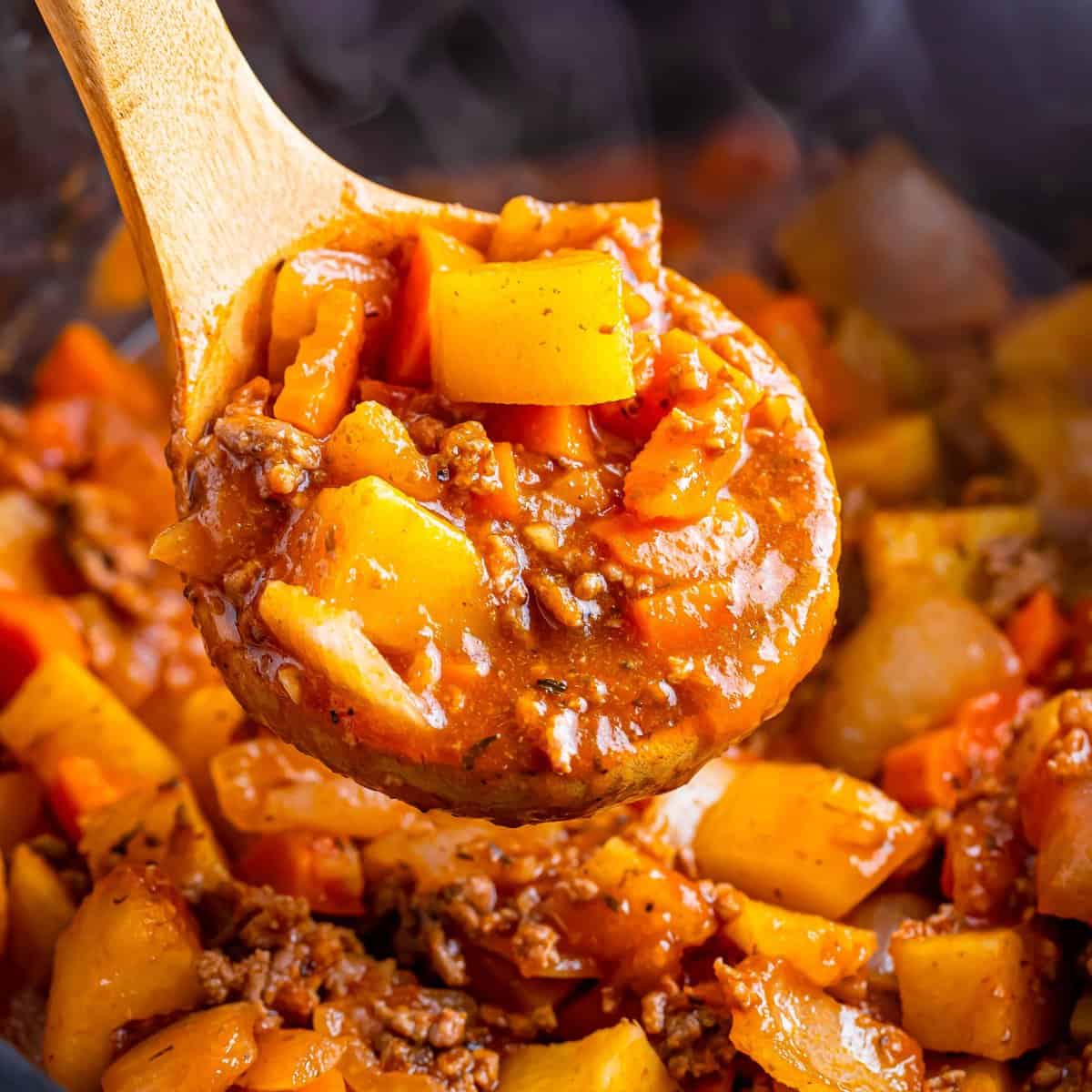 Slow Cooker Poor Man's Stew - The Country Cook