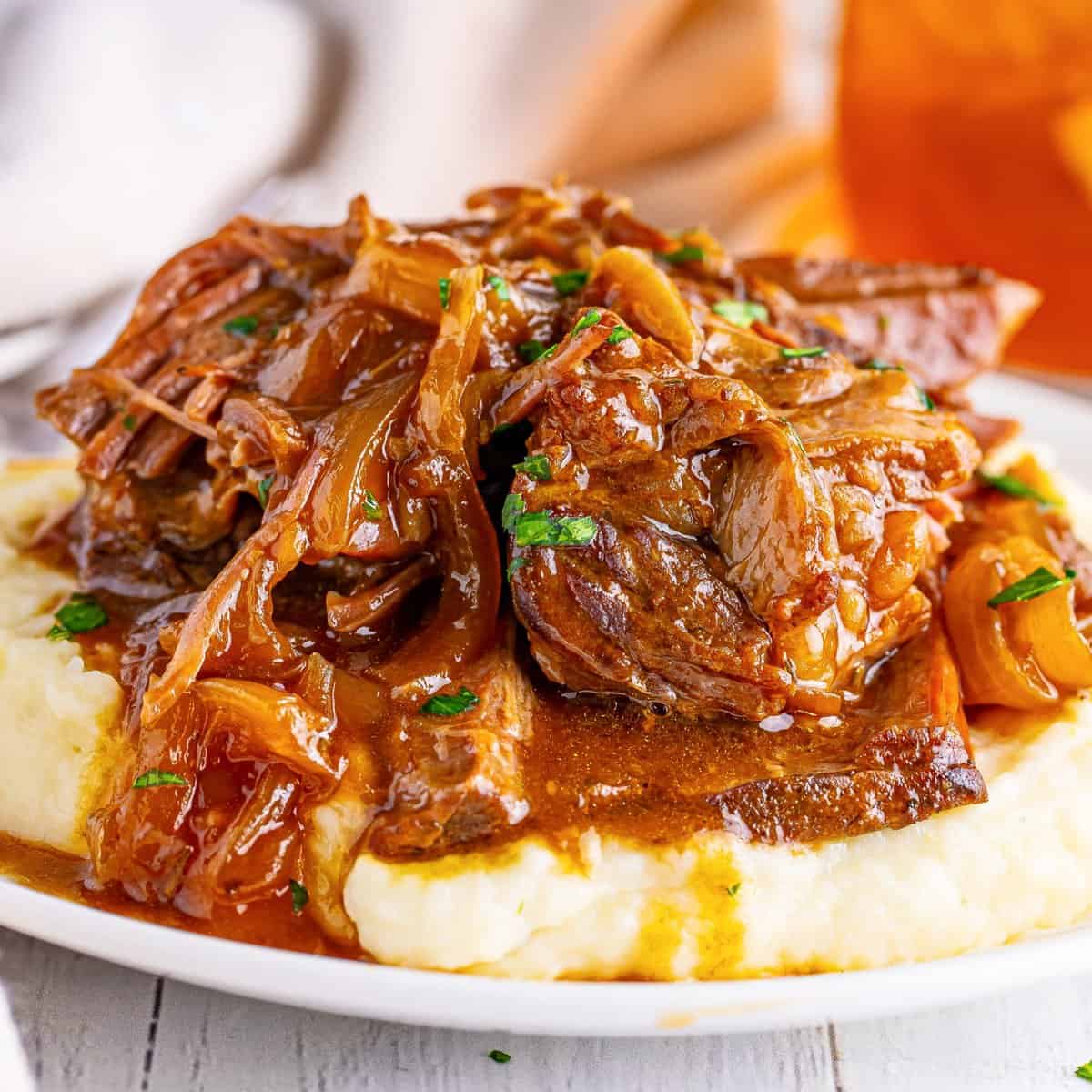 Slow Cooker French Onion Pot Roast - The Country Cook