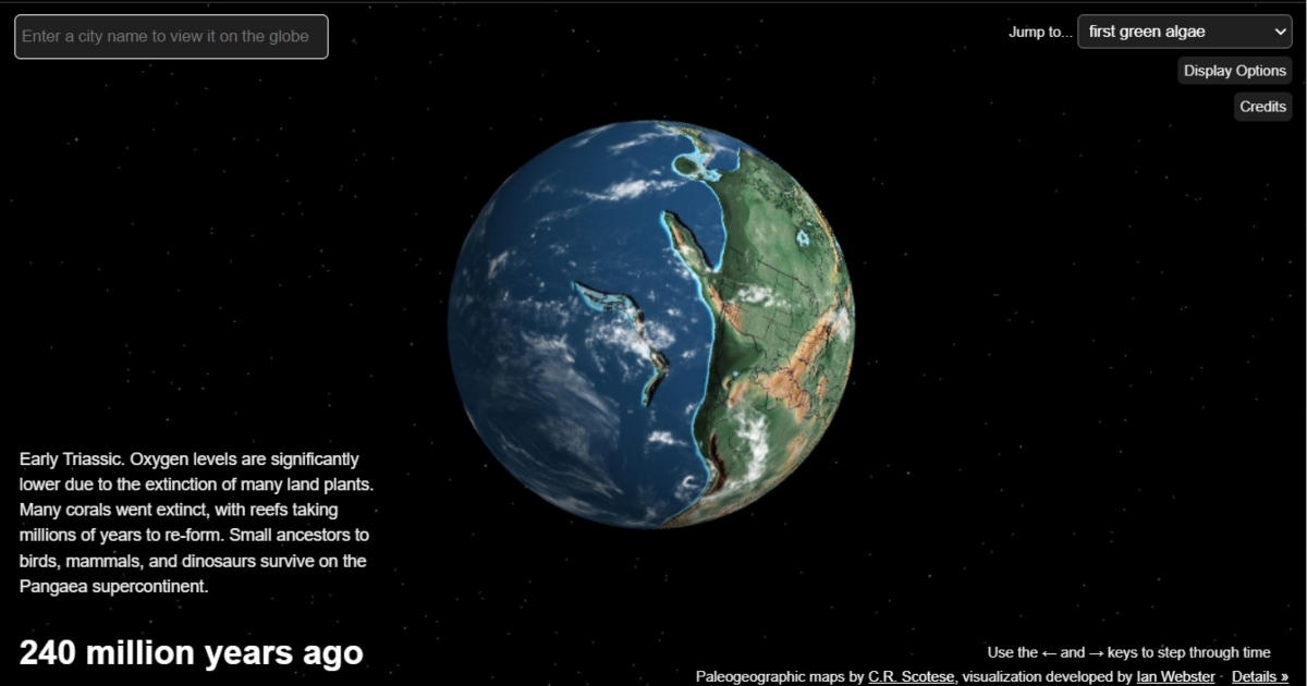 Interactive Globe Shows Your House from When Dinosaurs Roamed  »  TwistedSifter