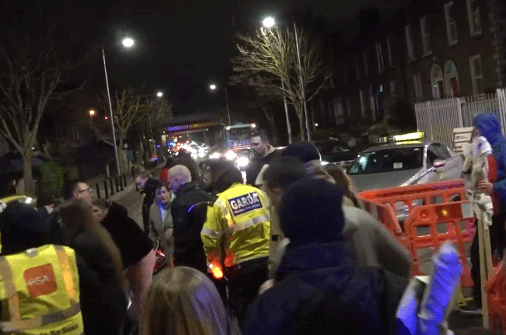 Man arrested after plowing car into protesters at anti-immigration rally in Dublin
