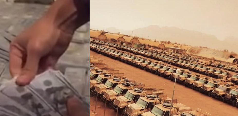 UPDATE: Taliban Releases Video of Fields of US Military Vehicles, Piles of US High-End Weapons, and Room Filled with Stacks of 100 Dollar Bills Joe Biden Surrendered to Taliban | The Gateway Pundit