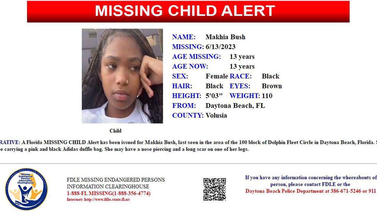 Missing Child Alert issued for 13-year-old girl out of Volusia County â WFTV