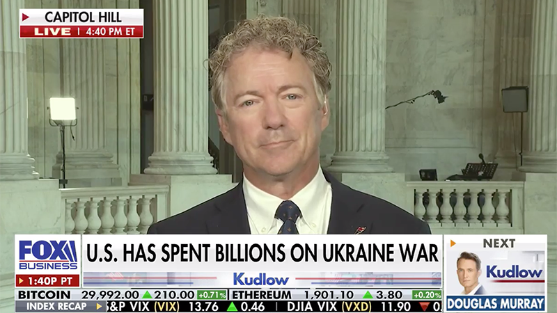 Video: Rand Paul Warns “We’re Out Of Ammo, We’re Out Of Money”