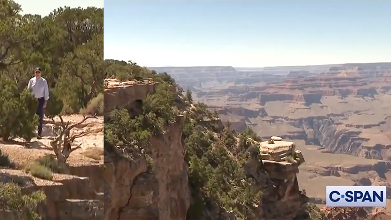 Video: Biden’s Handlers Allow Him To Walk Along Edge Of Grand Canyon Cliff