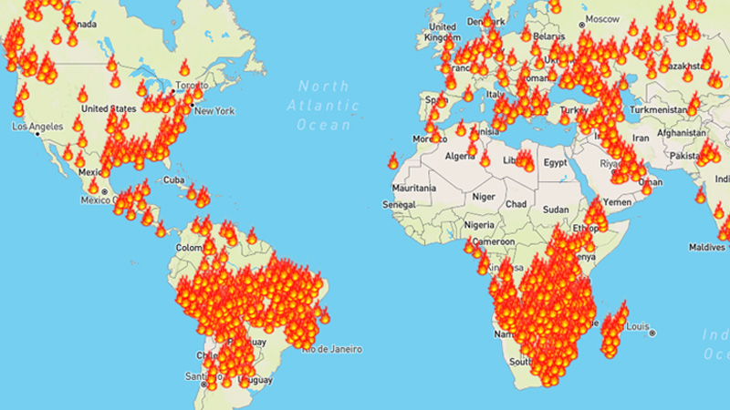 World on Fire: Questions Swirl Over Global Outbreak of Active Wildfires