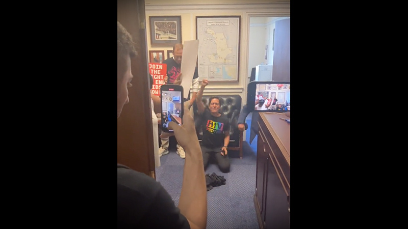 Protesters Sit In House Speaker McCarthy’s Office To Demand Funding For Fauci-Created AIDS/COVID Effort
