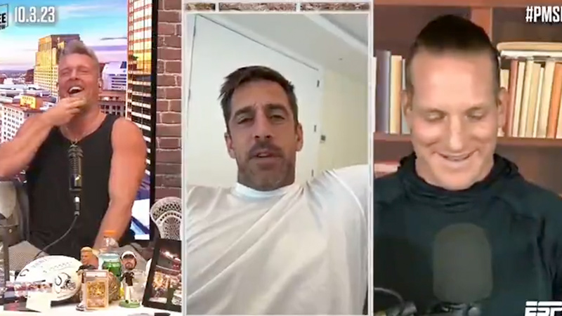 Watch: Aaron Rodgers Labels Travis Kelce “Mr. Pfizer” Following Big Pharma Ad Shilling For Covid & Flu Shots
