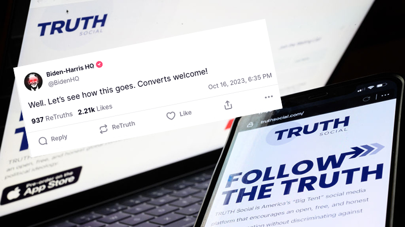 Biden Joins Truth Social, Immediately Gets Pummelled Into Oblivion