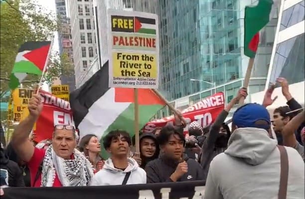YubNub News        | UPDATE: NY Socialists Hold Pro-Palestinian Rally – Chant “From the River to the Sea, Palestine will Be Free” – Following Hamas Mass Murder of over 700 Jews in Israel Raid (VIDEO)