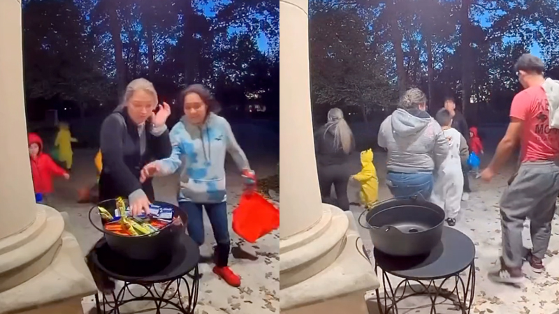 Watch: Thieves Raid Halloween Candy Basket — LEAVE NOTHING for American Trick-Or-Treaters!