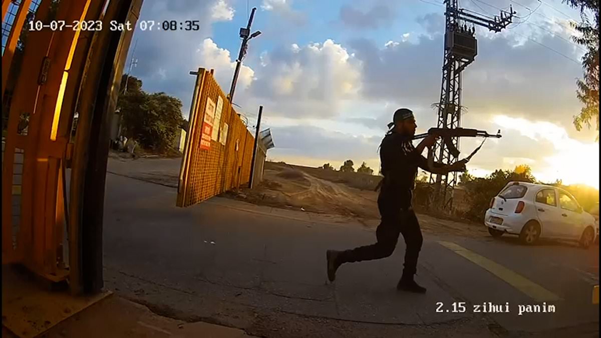 Horrifying new Nova festival footage shows Hamas killers chase down fleeing Israelis, grabbing one by her hair and shooting her before executing her friend as she begged for mercy - as terrorists' shocking arsenal of weapons is revealed | Daily Mail Online