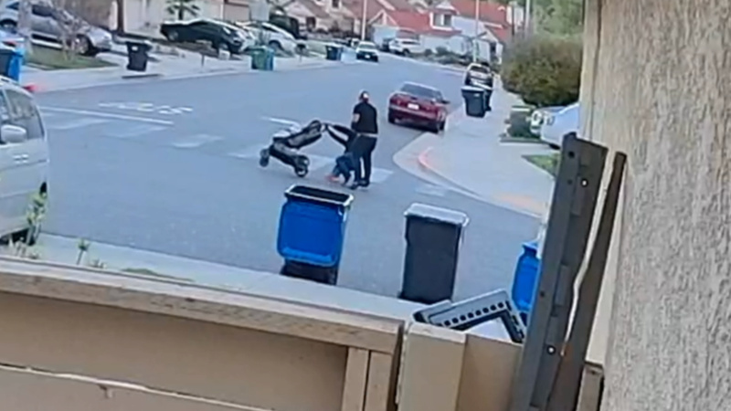 Shock Video: Grandfather Pushing Stroller Sucker-Punched by Stranger in Posh California Enclave