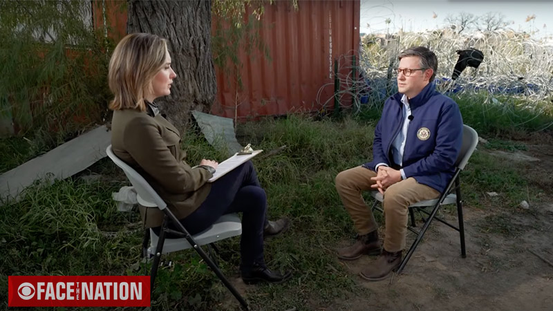 Speaker Johnson & CBS Host Brennan Spar Over Impeaching DHS Chief Mayorkas on Open Border
