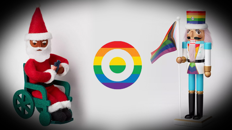 Target Selling Transgender Nutcracker & Black Paraplegic Santa Claus Christmas Decorations