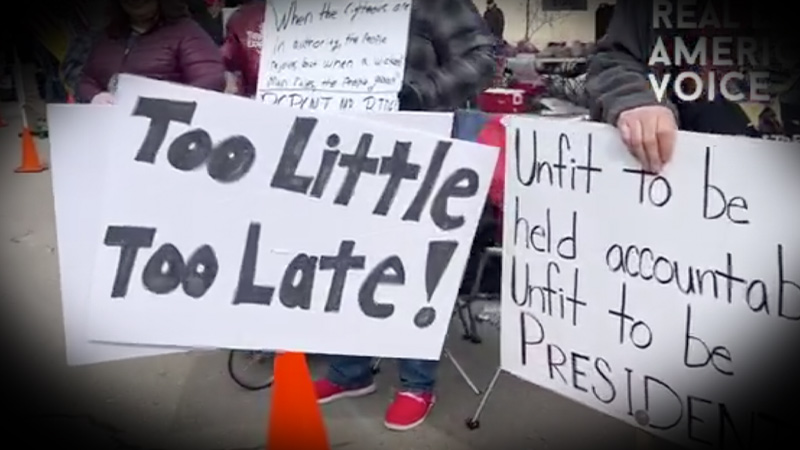 East Palestine, Ohio Residents Greet Joe Biden With ‘Let’s Go Brandon’ Chants, ‘Too Little Too Late’ Signs