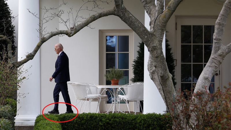 WATCH: Stumbling Biden Shows Off Anti-Trip ‘Boat Anchor’ Shoes