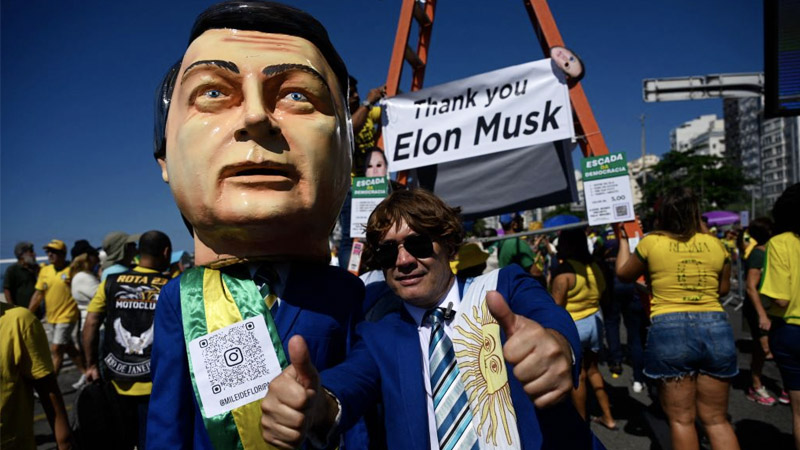 Watch: Thousands of Brazilians Cheer for Elon Musk During Free Speech Rally