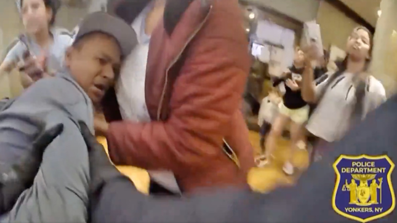 Shock Video: Cops Surrounded by Howling Mob While Arresting Violent Illegals at New York ‘Migrant Hotel’