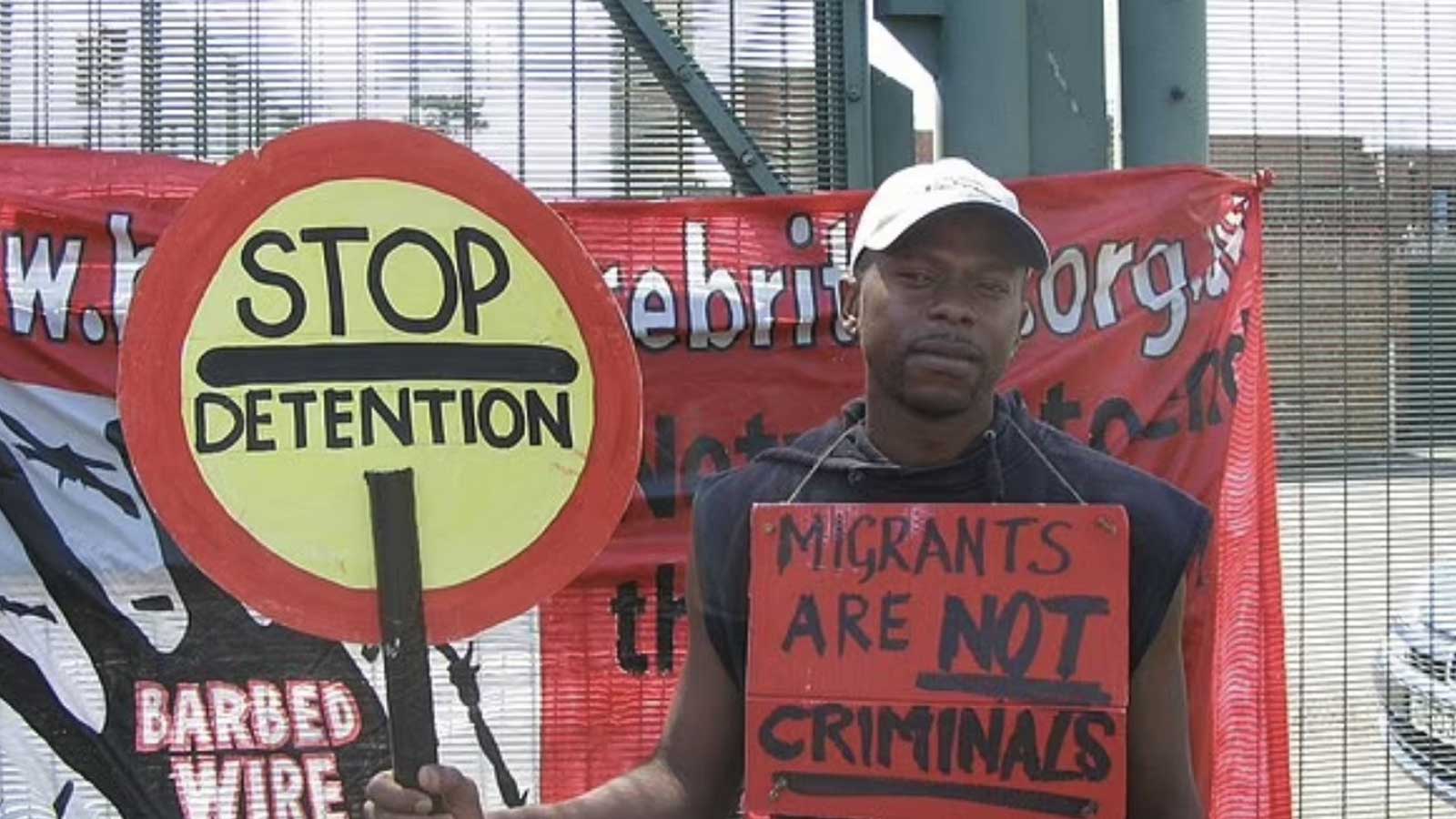 UK: Illegal migrant who protested with sign reading 