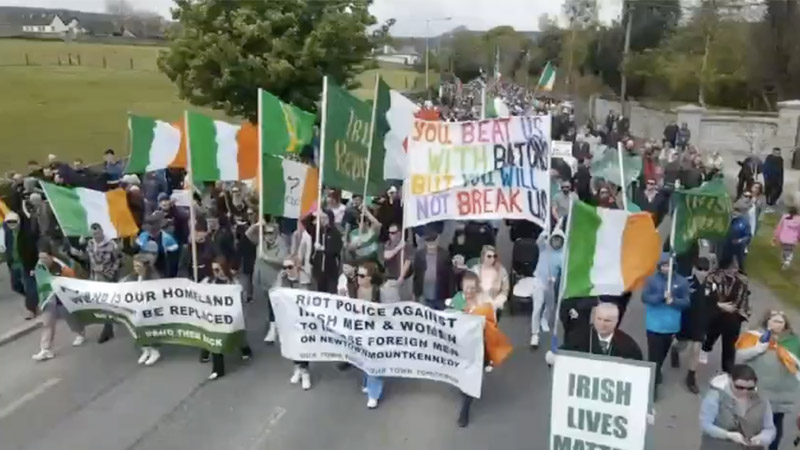Watch: Thousands of Irish Protesters March Against Globalist Replacement Migration Agenda