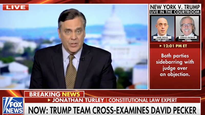 Watch: Turley Says Bragg’s Case Against Trump Is ‘Collapsing’