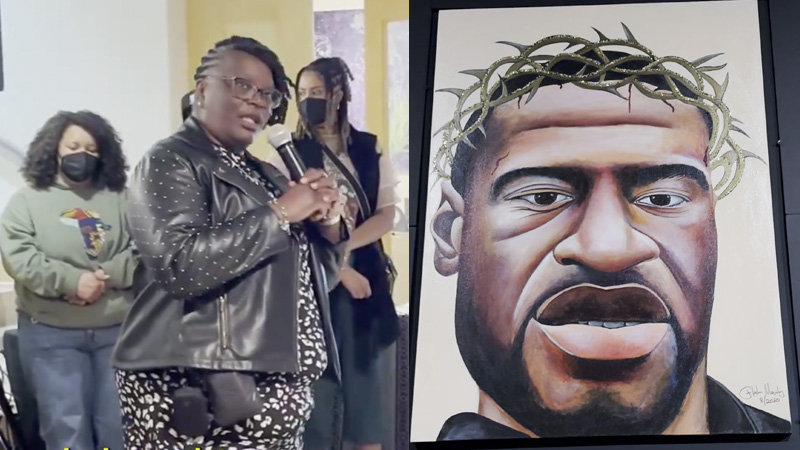 ASU Exhibit Shows George Floyd as Jesus Christ, as Activist Claims He ‘Died for us, Each & Every Last One of Us… God Chose Him”