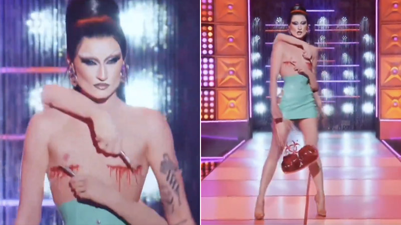 Demonic: RuPaul Drag Race Features Drag Queen Acting Out Undergoing Double Mastectomy Surgery on Runway
