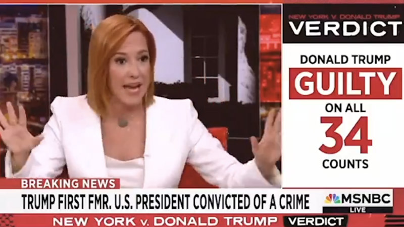 Psaki Spars With MSNBC Hosts: ‘Don’t Go Out There and Celebrate’ Trump’s Conviction