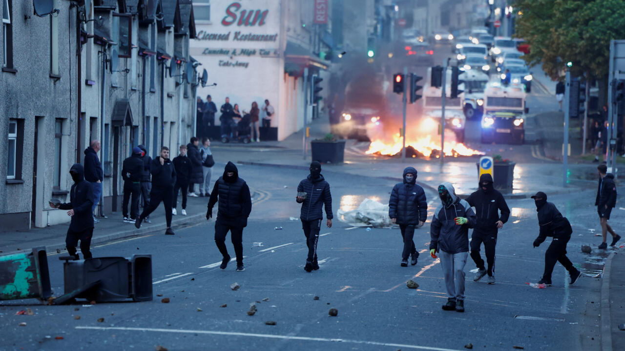 'Racially motivated' attacks spark second night of unrest in Northern Irish town