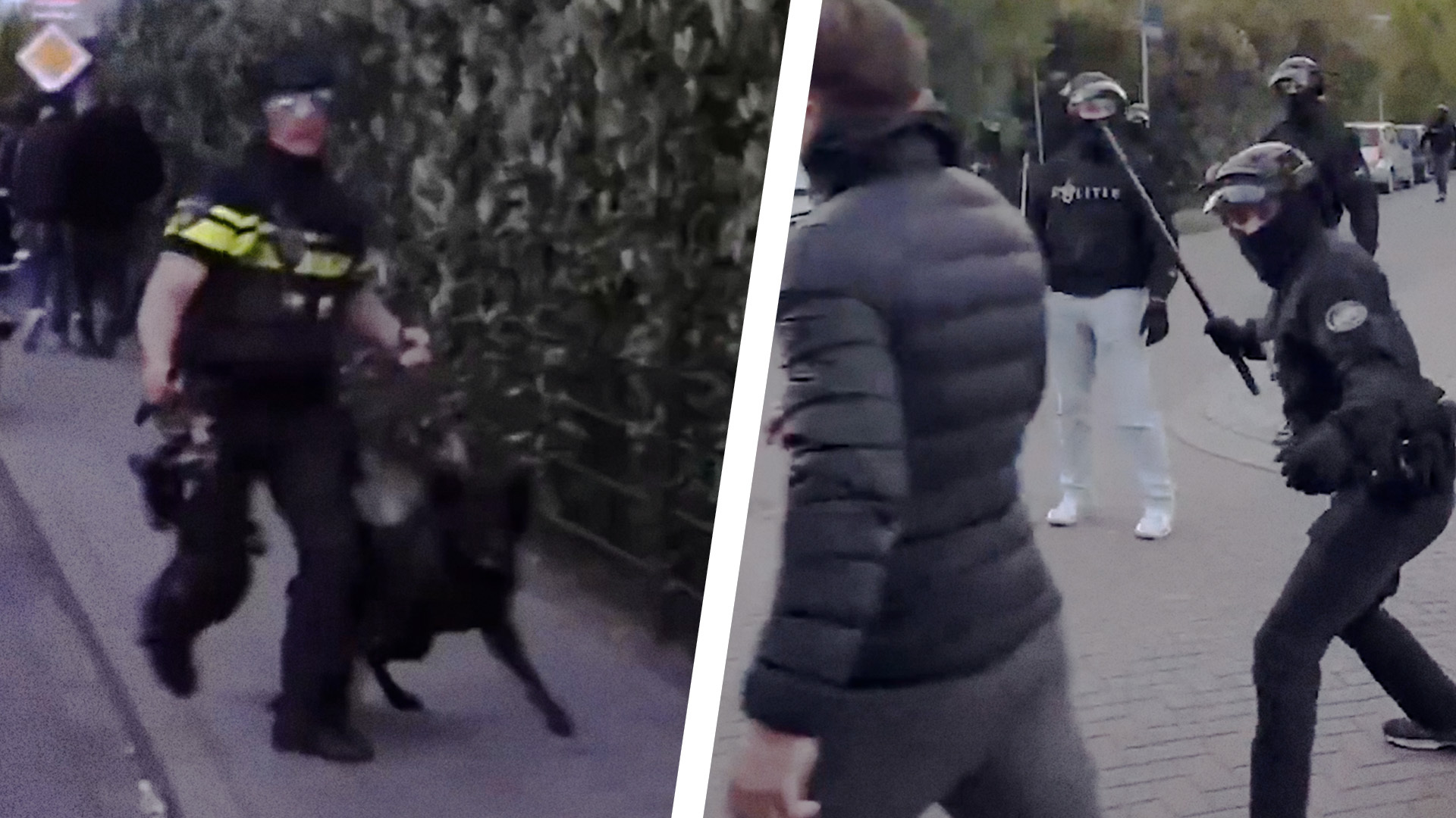 Netherlands: Dutch riot police beat demonstrators protesting new asylum center in brutal crackdown, one victim left unconscious after baton attack